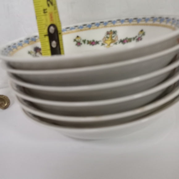 Rare Vintage 6 Pc. TK Thuny Czechoslovakia 5" Desert Bowls  Porcelain - Picture 5 of 7